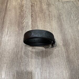 Coach Black Embossed “cut to size” Leather Belt